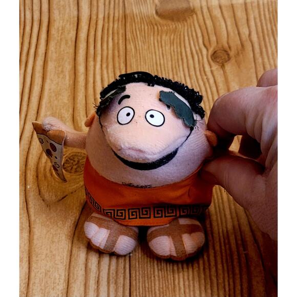 Vintage 1990 Little Ceasars Pizza Plush Bean Bag Toy 6" Man Toga Rare - Picture 12 of 13